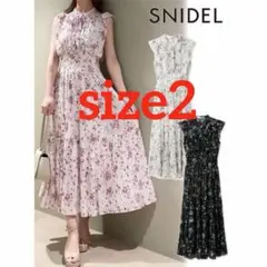 SNIDEL❤️Sustainableフリルプリントワンピース❤️L size