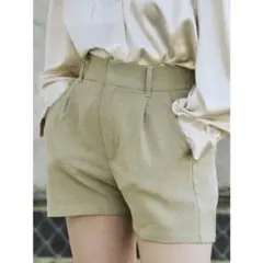 jouetie タックキュロット ショートパンツ グリーンのサムネイル