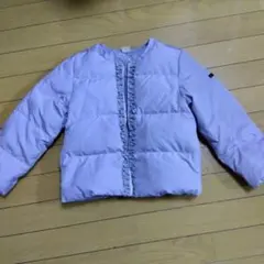 *りいママ専用* petitmain120サイズ薄紫色 フリル付きダウンコート