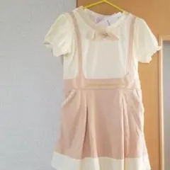 axesfemmeKIDSバイカラードッキングワンピース