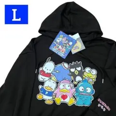 はぴだんぶい ドンコ パーカー プルパーカー L フーディー ブラック