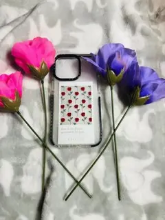 値下げ！CASETiFY iPhone用ケース バラ柄