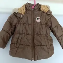 DOUBLE.B 中綿コート 100cm ブラウン