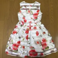 チェスティ　花柄 ノースリーブ ひざ丈ワンピース