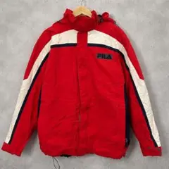 90's vintage FILA ダウンジャケット 赤 ストリート ビッグロゴ