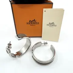 【新品未使用品】HERMES エルメス ピアス オランプ シルバー エトゥープのサムネイル
