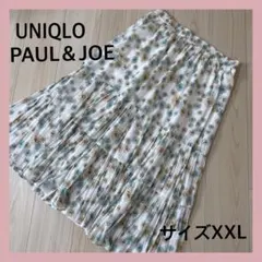 美品！！＊ユニクロ・ポール＆ジョー：サイズXXL：お花柄のロングスカート＊