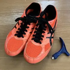 アシックス　陸上スパイク　24.5cm オレンジ　EFFORT ASICS