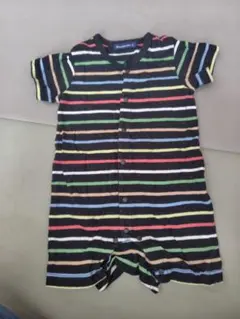 Moujonjon ストライプロンパース 80