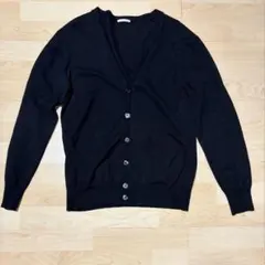 GU ブラック　Ｖネックカーディガン　メンズ　Mサイズ