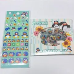 東京ヤクルトスワローズ　つば九郎　つばみ　おはじきふうシール　タイルシール