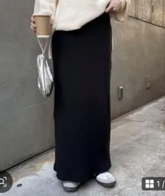 《美品》チャオパニックティピー　すっきりシルエットリブスカート　ブラック　M