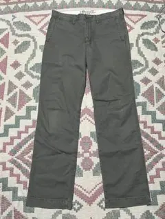 中古品 ユニクロUNIQLOグレー ストレートチノパン82センチサイズ