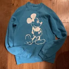 1980s ビンテージ　ミッキーマウス　プリントスウェット　ラグランスリーブ