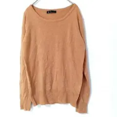 長袖ニット ブラウン 薄手 トップス Mサイズ レディース シンプル