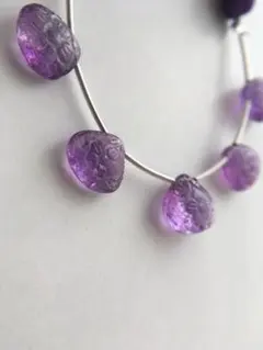 アメジスト　フラワーカービング　サイズMIX