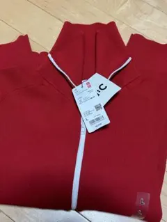 UNIQLO C ミラノリブフルシップカーディガン　レッド　L