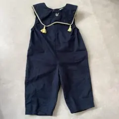 ネイビー セーラー襟ロンパース 80