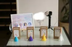 ディズニー　ハニカムカード　プリンセス4体セット