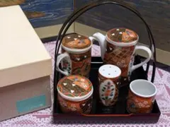 セラミック藍　調味料入れ　金彩古伊万里のサムネイル