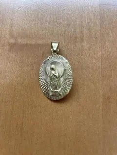 10KGS 金色の聖母マリア・キリストペンダント レリジョンデザインで両面