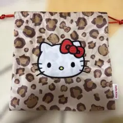 しまむら ハローキティ ヒョウ柄 巾着