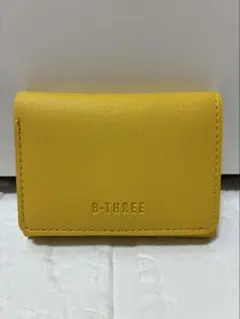 B-THREE 三つ折り財布 イエロー コンパクトウォレット　未使用のサムネイル