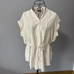 【BEAMS LIGHTS 】ストライプ 半袖シャツ　美品のサムネイル