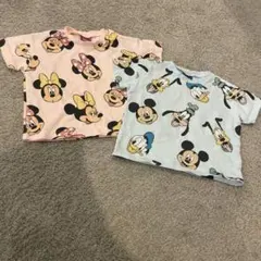 ディズニー　半袖　90サイズ　兄妹　双子　ミッキー　ミニーセット