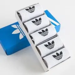 アディダス ミドル丈ソックス（1箱5足入り）ホワイト