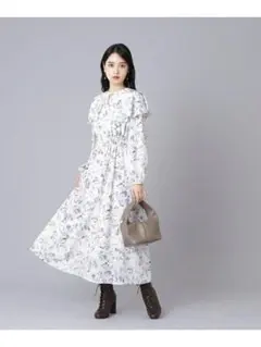 【美品】ヴィンテージライクプリントケープワンピース JILLSTUART