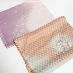 (0807)帯揚げ 2点 まとめ売り 着物 和装 小物