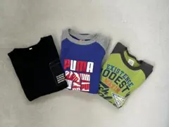 トレーナー3枚セット　PUMA　 グリーン/ブラック