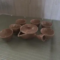 陶器製急須と湯呑みセット