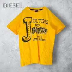 【DIESEL ディーゼル】　ロゴプリント　Tシャツ　イエロー　綿　カットソー