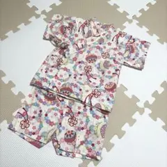 ベビー甚平　女の子　80cm