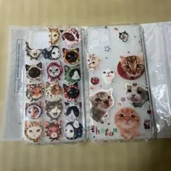 iPhone11pro max用ケース 猫デザイン 2点セット