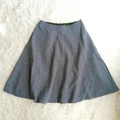 INDIVI 千鳥格子 フレアスカート 日本製 きれいめ サイズ38