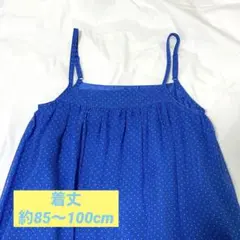 水玉 ワンピース ドット シフォン キャミワンピ 古着 レトロ