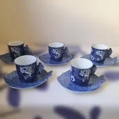 昭和レトロ　お魚皿&お魚カップ5セットの出品！