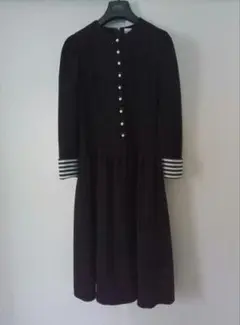 ボーダーズアットバルコニー ワンピース ジャージー グレー フレア ティアード ボーダーズアットバルコニー ワンピース ジャージー グレー フレア