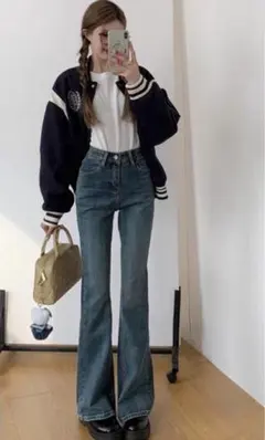 ブーツカットデニム・フレアデニム・ライトブルー