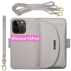 iPhone15Pro ケース 手帳型 財布型ケース ショルダー ストラップ