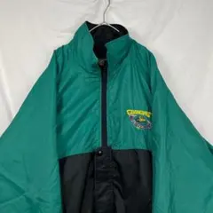 USA製 90s ナイロンブルゾン ナイロンジャケット 刺繍 ヴィンテージ