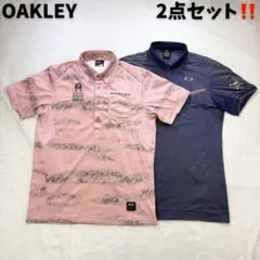 【2点セット‼️】オークリー ゴルフ ポロシャツ M スカル＆バーク OAKLEY