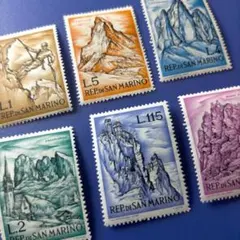 3074 外国切手 サンマリノ 1962年 登山シリーズ 6種