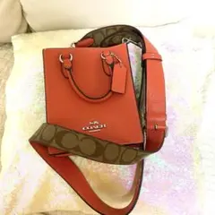 COACH/コーチ レザー ショルダーバッグハンドバッグ 2way シグネチャーのサムネイル