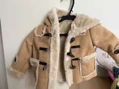 ベージュ フード付きジャケット サイズ80 プティマイン