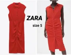 ZARA リネンブレンドシャツワンピース新品未使用