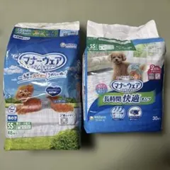 マナーウエア　犬用　SSサイズ　オムツタイプ26枚・巻きタイプ33枚セット